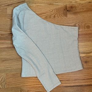 One shoulder striped top